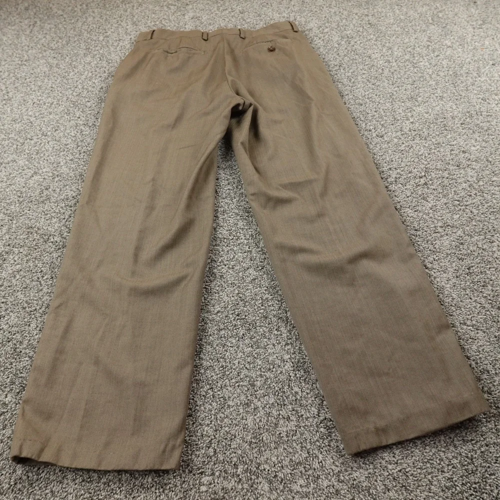 Banana Republic Pants Mens 35X32 Brown Wool Chino Dress Trouser Slacks Flat Work